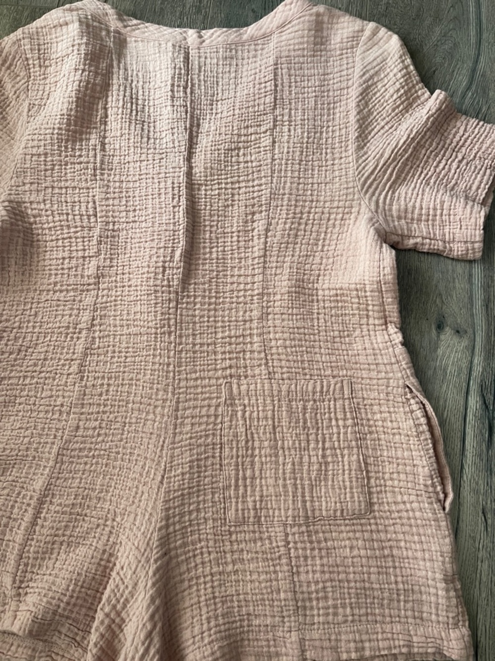 Zara Dusty Pink  Button-Front Romper - Picture 9 of 12